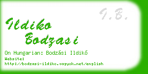 ildiko bodzasi business card